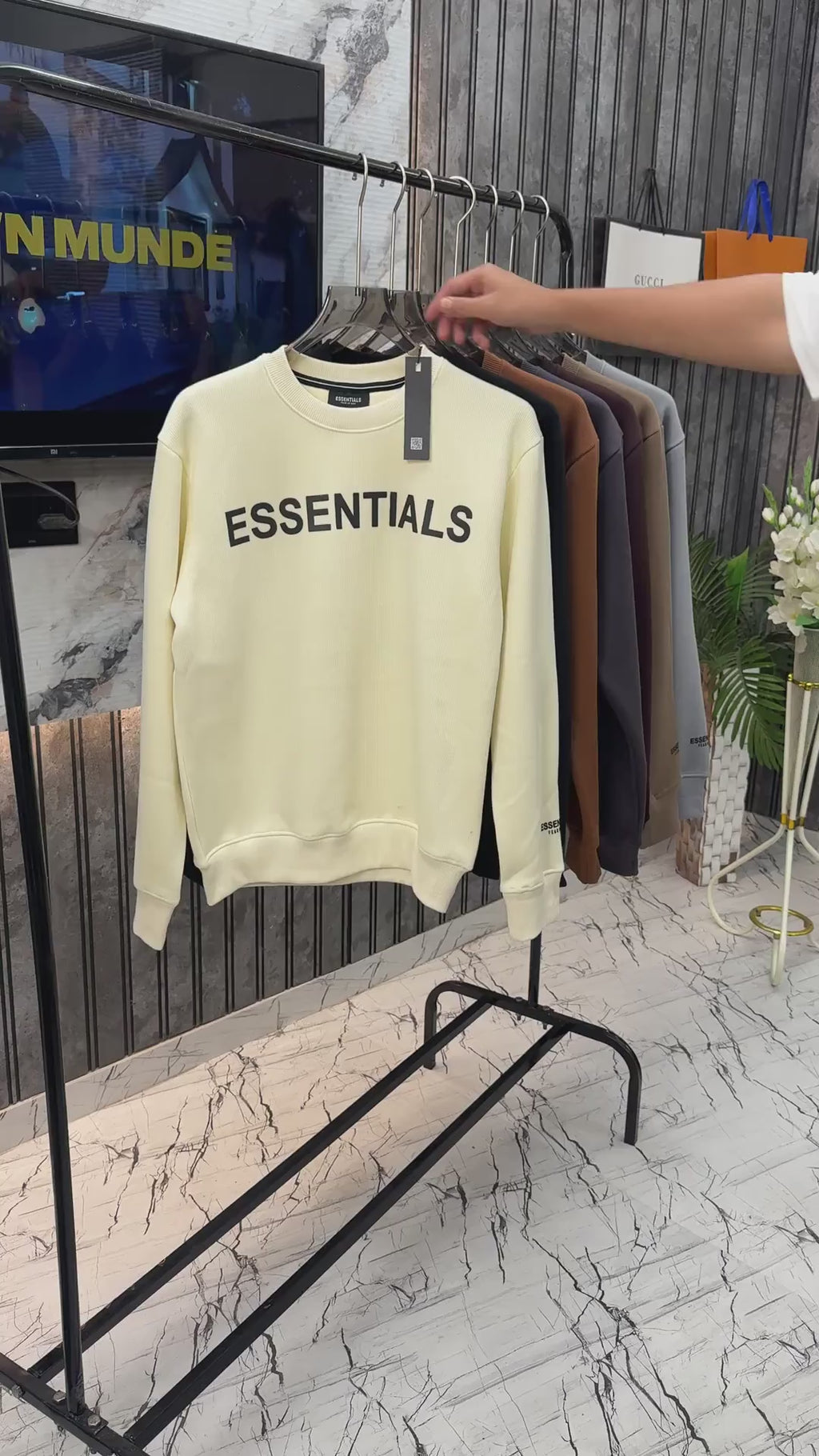 Essential Fear Of God Imported Fleece Fabric Sweatshirt