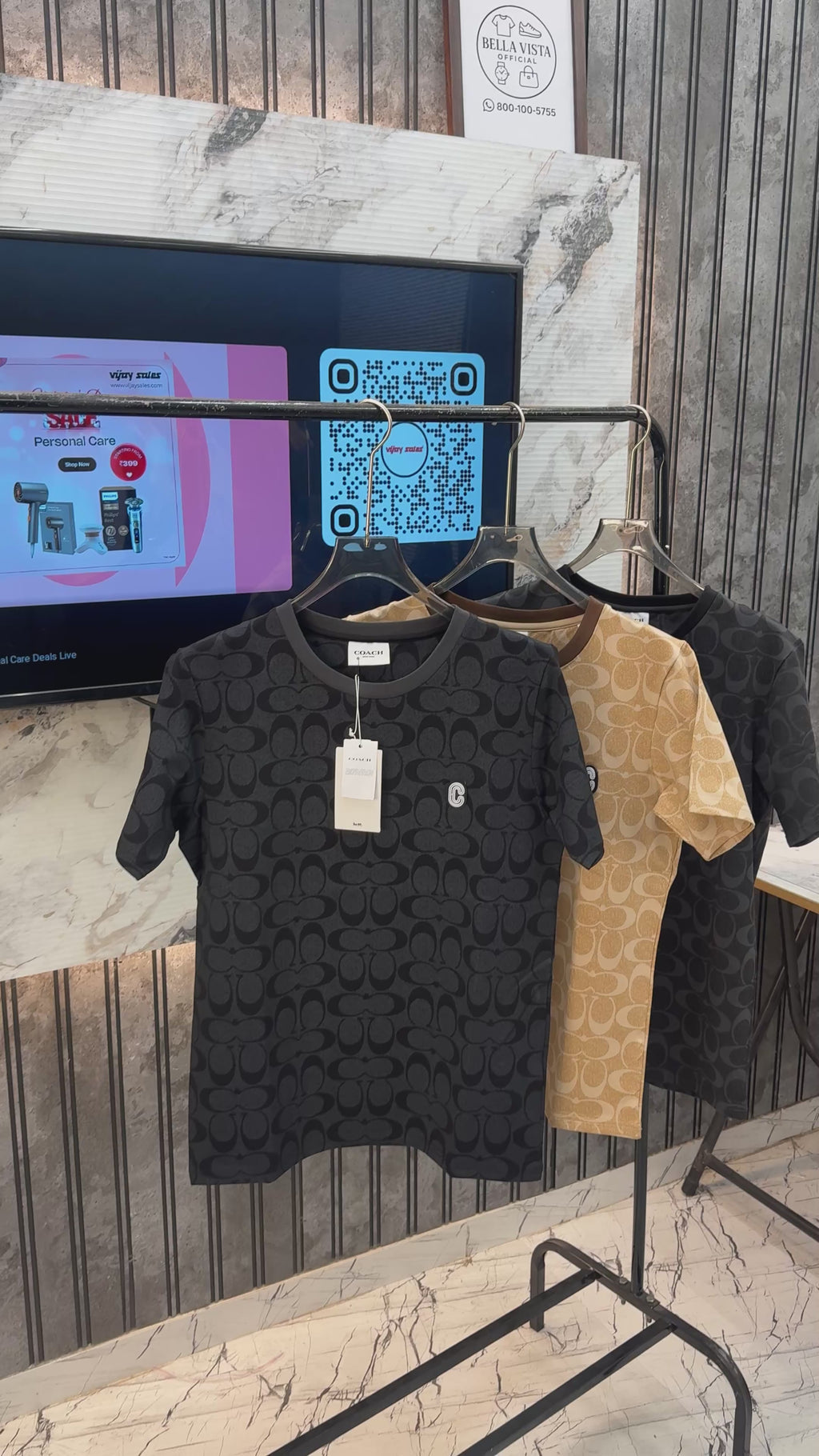 Coach Imported Fabric Round Neck Tshirt