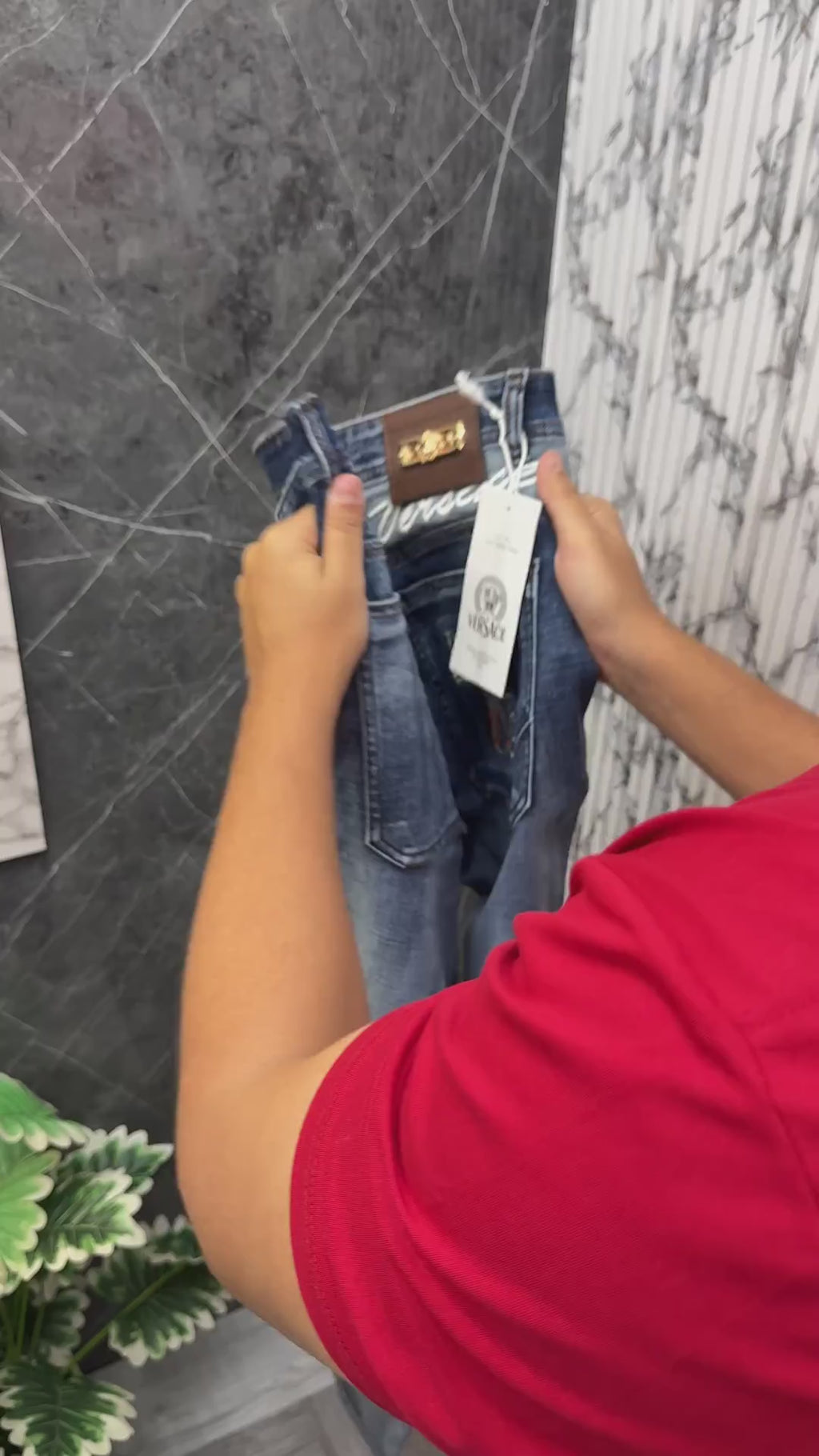 Versace Imported Blue Shade Denim Jeans