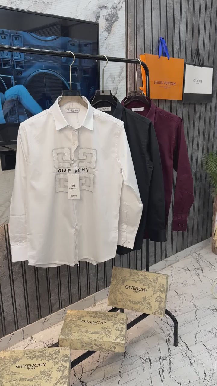 Givenchy Imported Front Heavy Work Full Sleeves Shirt With Brand Box