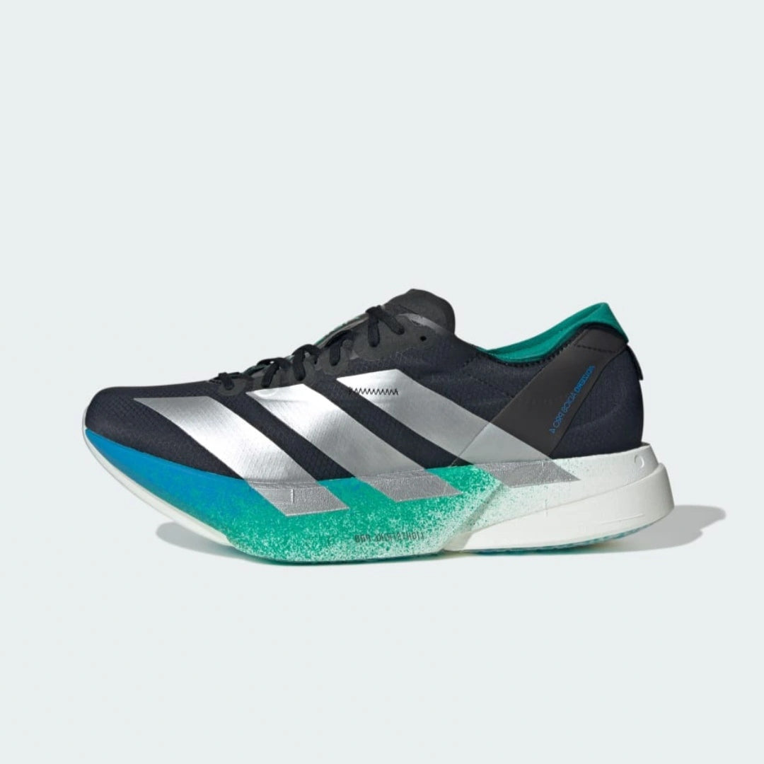 adidas Adizero Adios Pro 4 Core Black Matte Silver Glory Green