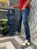 Versace Imported Blue Shade Denim Jeans
