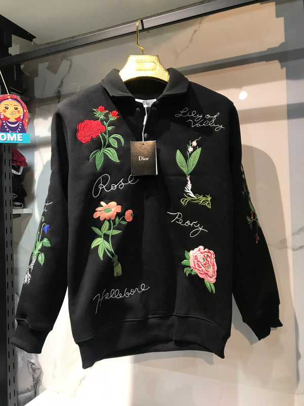 Christian Dior Imported All Over Embroidery Sweatshirt Latest Store Article