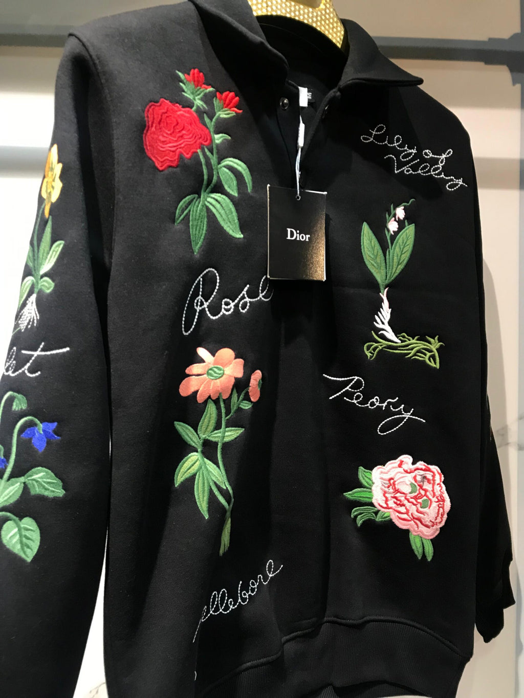 Christian Dior Imported All Over Embroidery Sweatshirt Latest Store Article