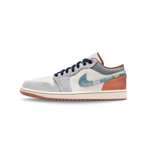 Air Jordan 1 Low SE Phantom Repaired Denim Swoosh