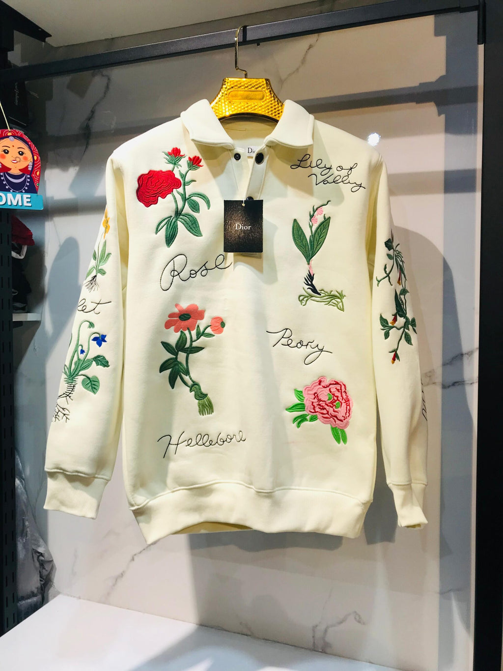 Christian Dior Imported All Over Embroidery Sweatshirt Latest Store Article