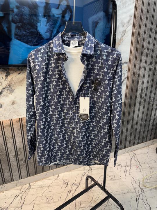Chrome Hearts Imported All Over Denim Fabric Full Sleeves Shirt