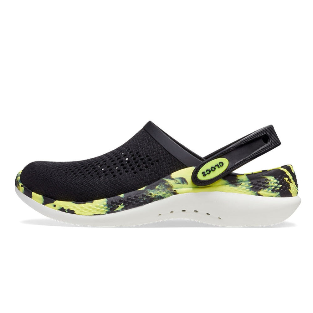 Crocs Black Men Literide 360 Marbled Clog